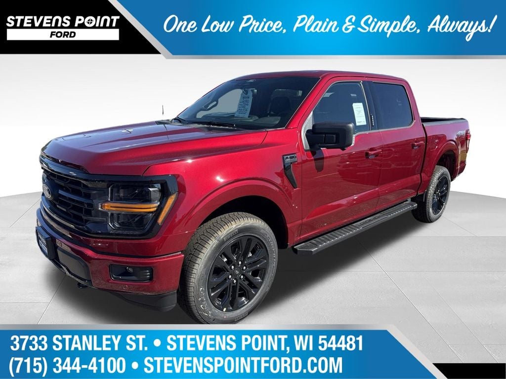 2026 Ford F-150 XLT in Ruby Red Metallic — front three-quarter view
