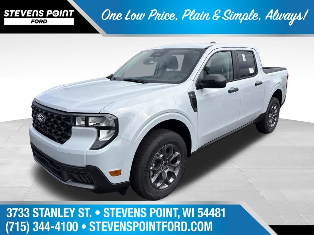 2026 Ford Maverick XLT in White Metallic — front three-quarter view